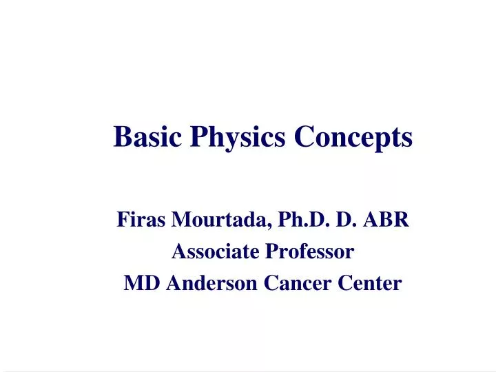 basic physics concepts