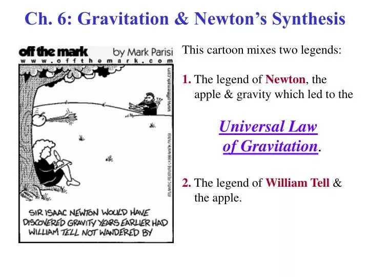 ch 6 gravitation newton s synthesis
