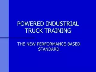 powered industrial truck training