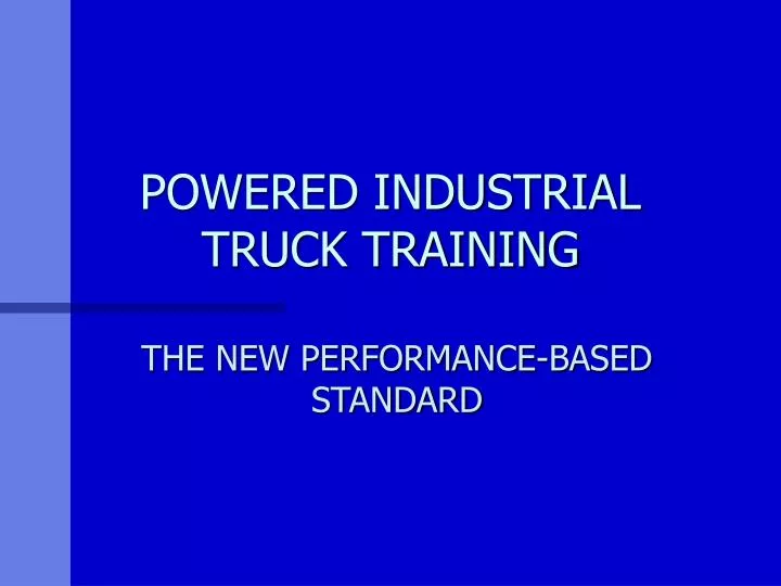 powered industrial truck training