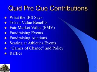 Quid Pro Quo Contributions