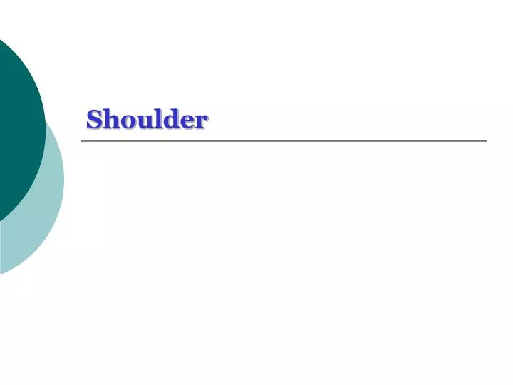 shoulder