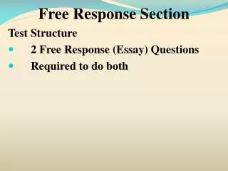 free response section