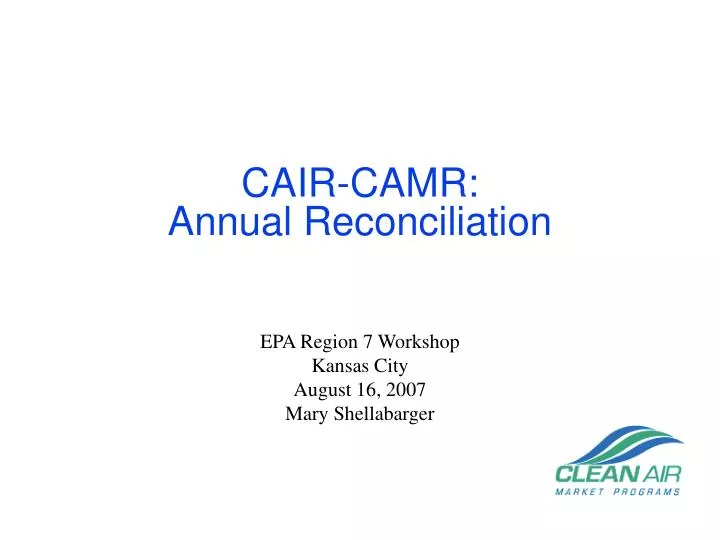 cair camr annual reconciliation