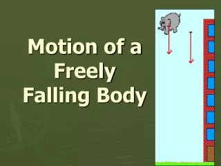 Motion of a Freely Falling Body