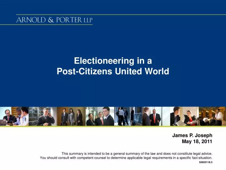 electioneering in a post citizens united world