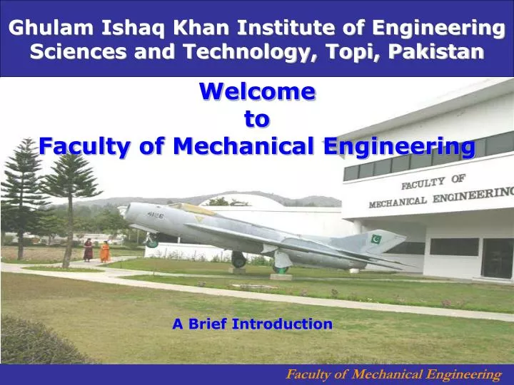 welcome to faculty of mechanical engineering