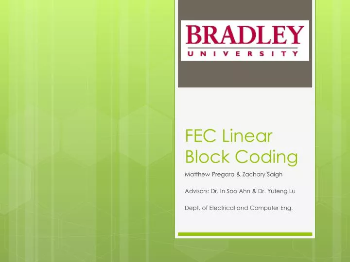 fec linear block coding