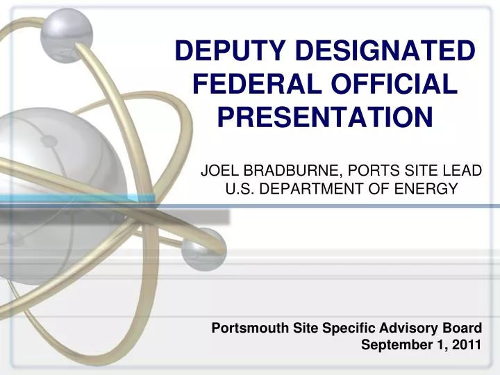 deputy designated federal official presentation