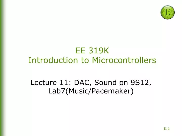 ee 319k introduction to microcontrollers