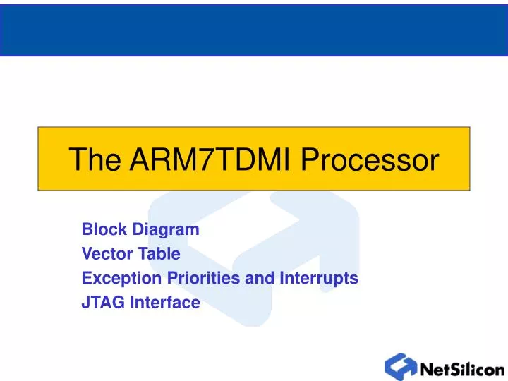 the arm7tdmi processor