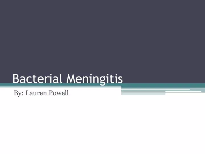 bacterial meningitis