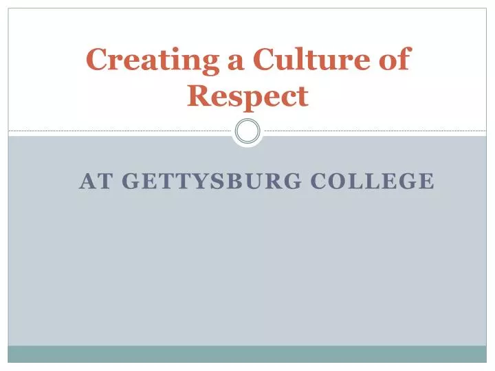 creating a culture of respect