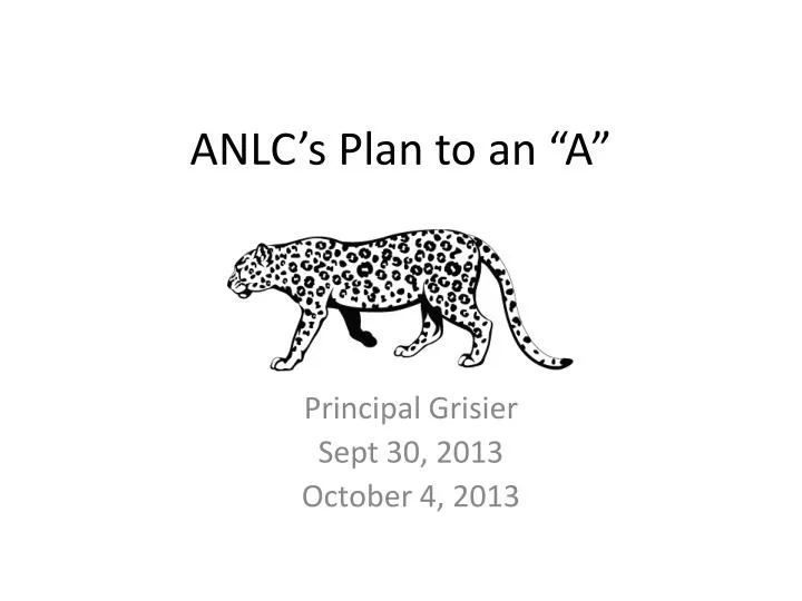 anlc s plan to an a