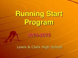 Running Start Program 2014-2015