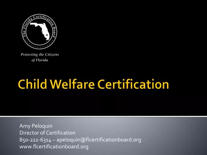 child welfare certification