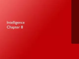 Intelligence Chapter 8