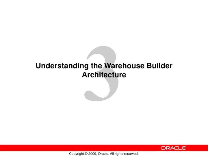 understanding the warehouse builder architecture