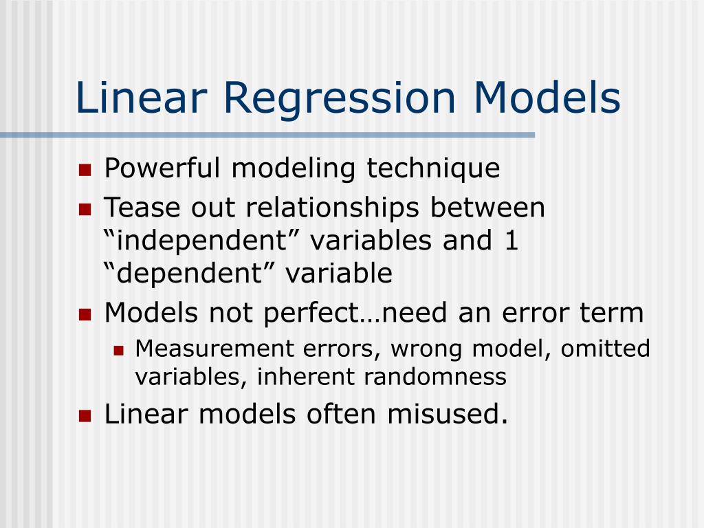 PPT - Linear Regression Models PowerPoint Presentation, free download ...