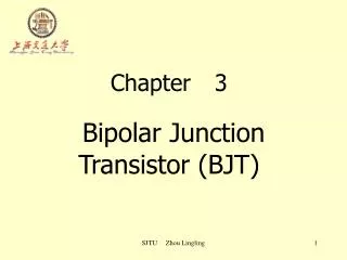 Chapter	3 Bipolar Junction Transistor (BJT)