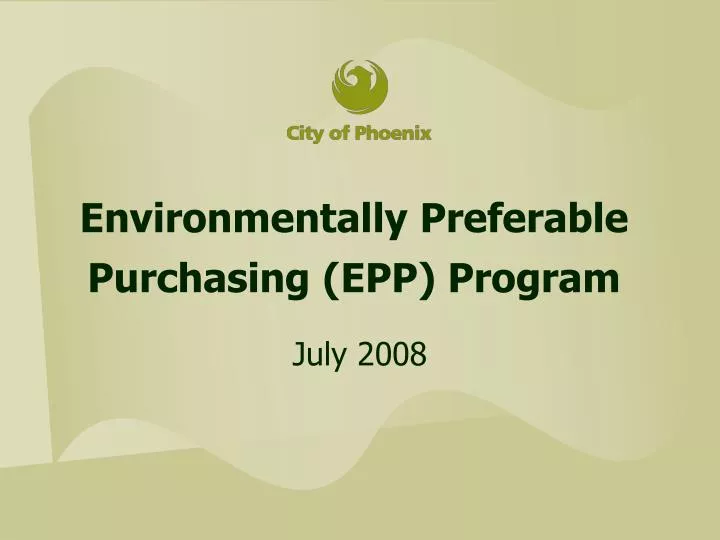 environmentally preferable purchasing epp program
