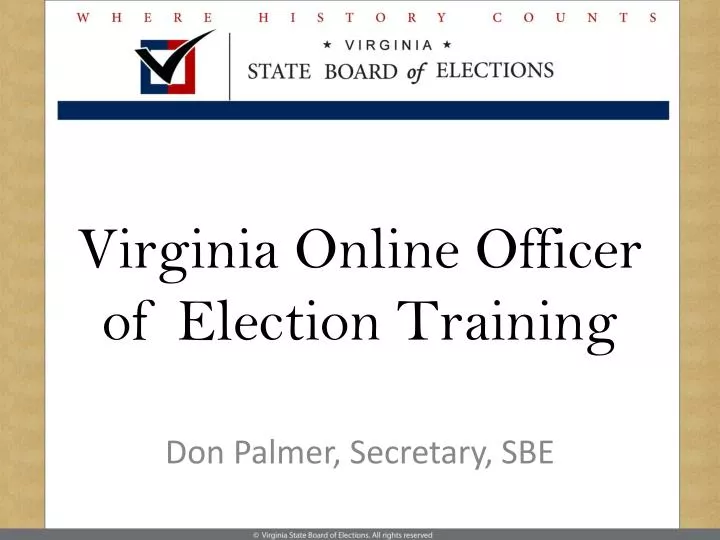 virginia online officer of election training