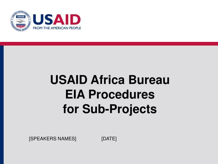 usaid africa bureau eia procedures for sub projects