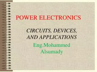 POWER ELECTRONICS