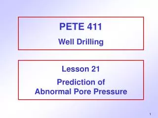 pete 411 well drilling