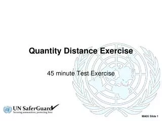 Quantity Distance Exercise
