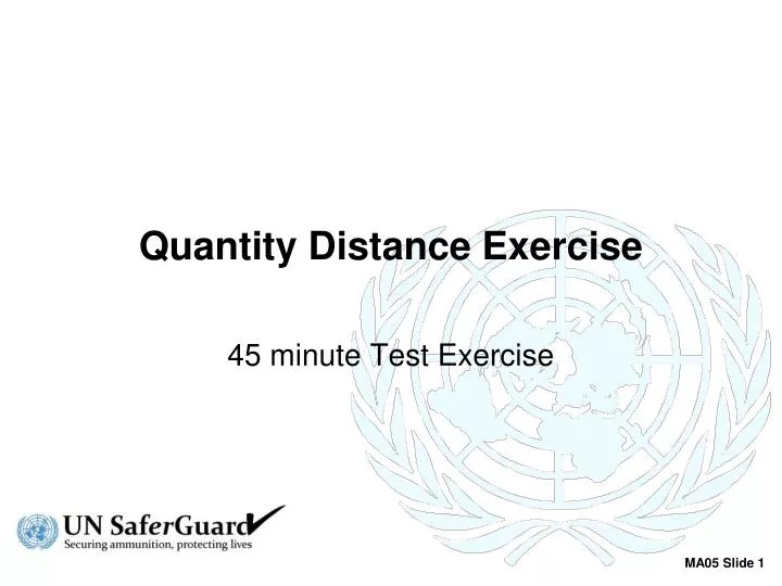 quantity distance exercise