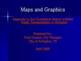 Maps and Graphics