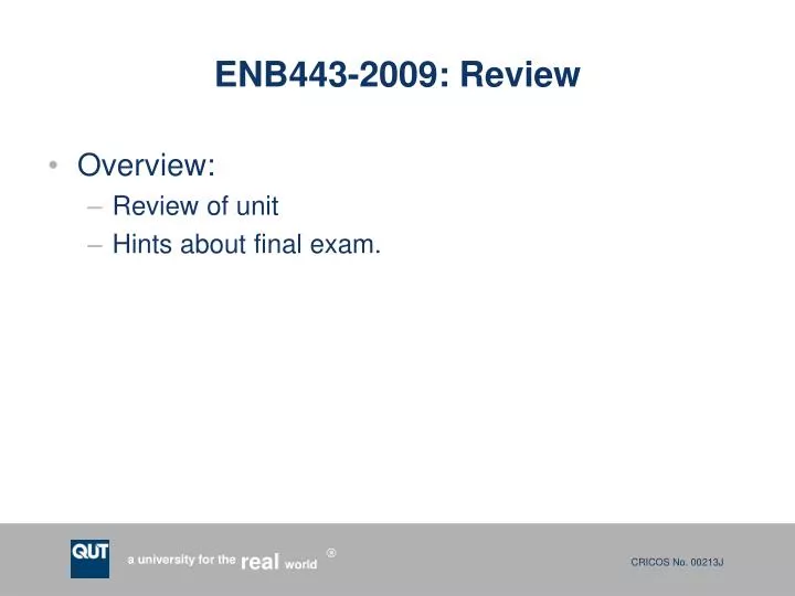 enb443 2009 review