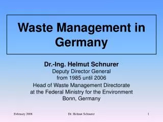 Waste Management in Germany