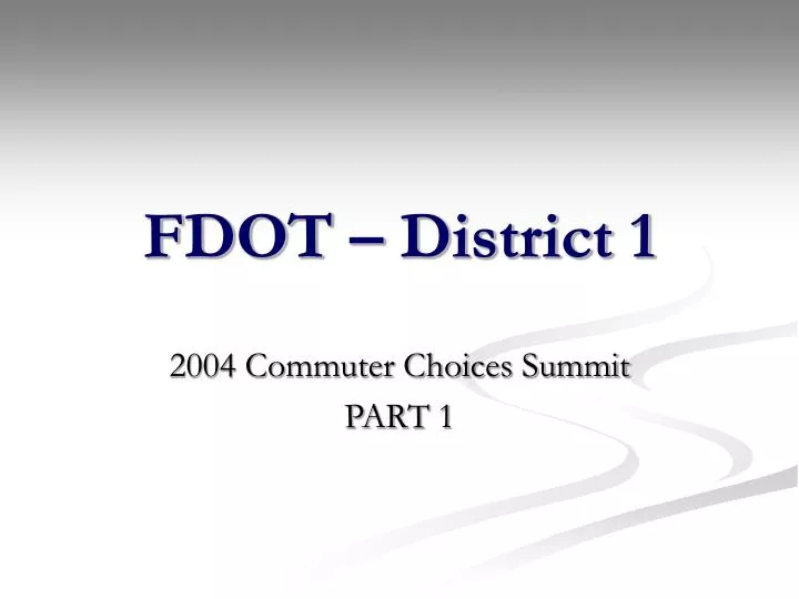 fdot district 1