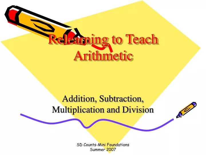 relearning to teach arithmetic