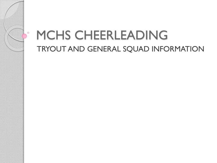 mchs cheerleading