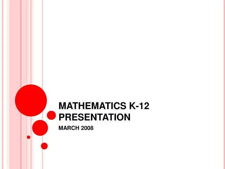 mathematics k 12 presentation