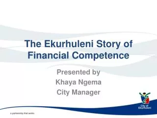 The Ekurhuleni Story of Financial Competence