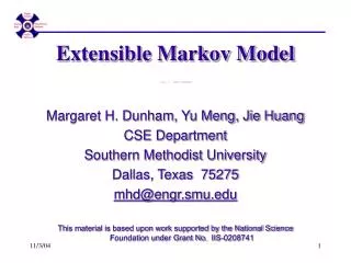 Extensible Markov Model