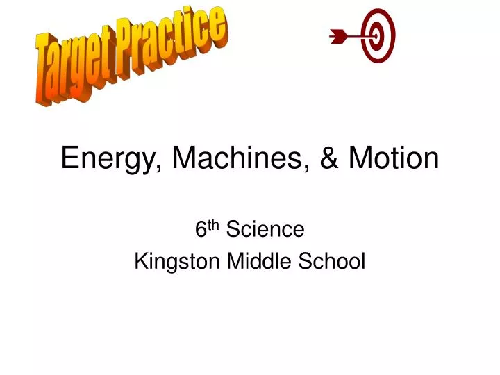 energy machines motion
