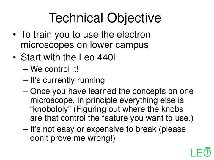technical objective