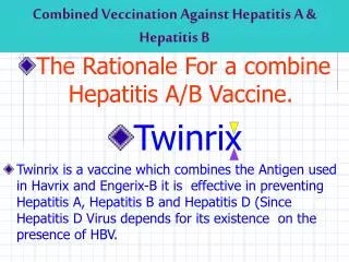 Combined Veccination Against Hepatitis A &amp; Hepatitis B