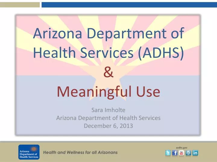 arizona department of health services adhs meaningful use