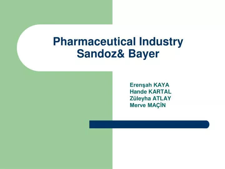 pharmaceutical industry sandoz bayer