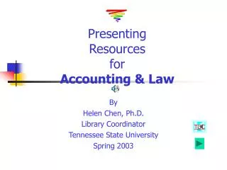 Presenting Resources for Accounting &amp; Law