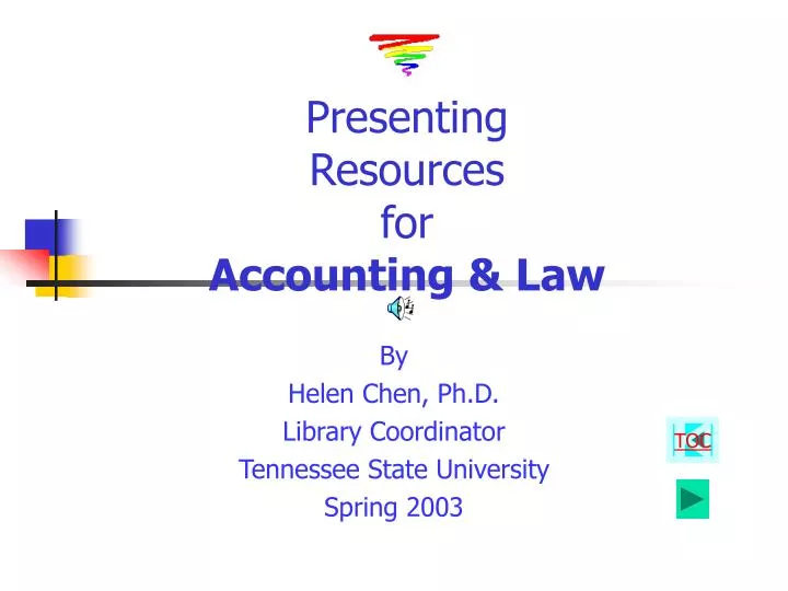 presenting resources for accounting law