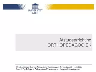 afstudeerrichting orthopedagogiek