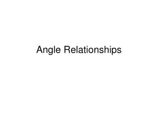 Angle Relationships