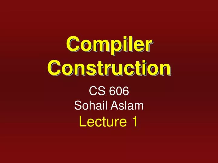 compiler construction